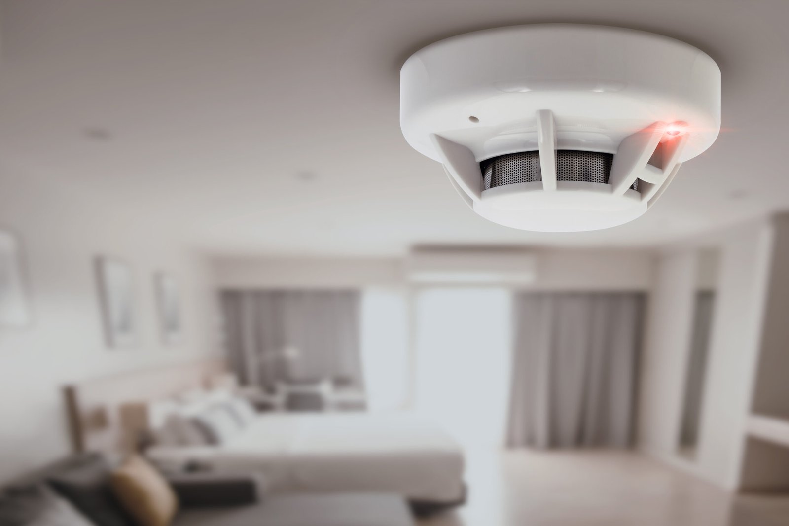 Home smoke detector fire alarm detector home safety device setup at h